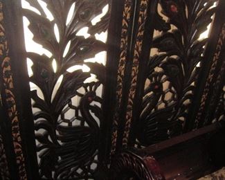 Carved Wooden Privacy Screen From India