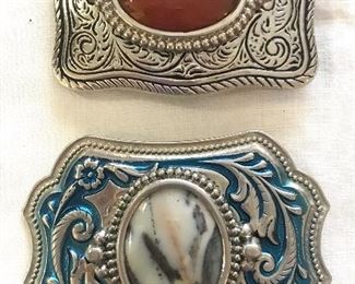 Belt buckles with natural stone 