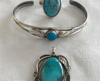 Sterling silver and turquoise jewelry 
