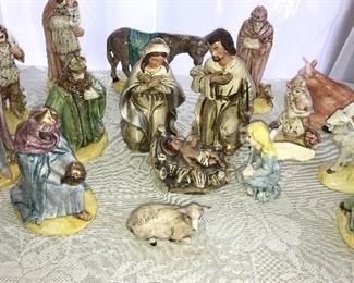 Hand made nativity set