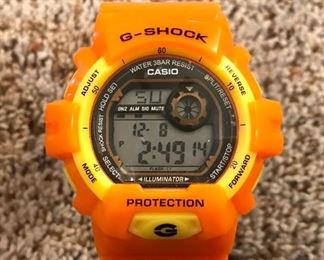 Casio G-Shock orange and yellow watch