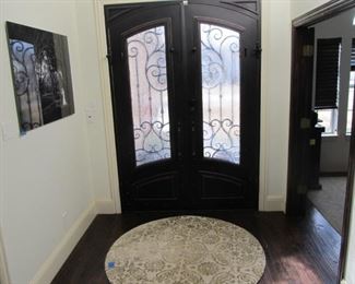 5 ft diameter area rug. (artwork not available)