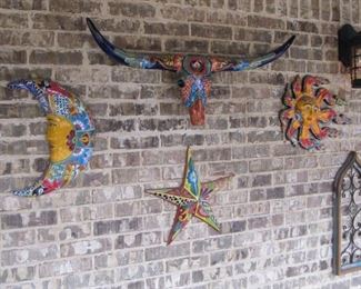 Mexican pottery wall art...nice pop of color!