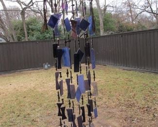 Driftwood / stained glass wind chime