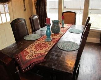 Exquisite & fine-detailing fit the bill of this large dining table ready for any fine estate.  