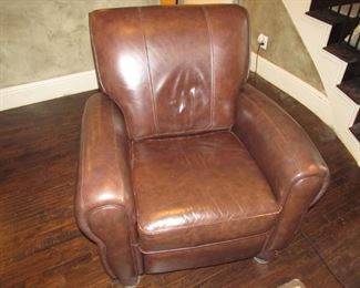 Leather push-back recliner