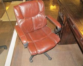 Executive office chair in fine leather.  