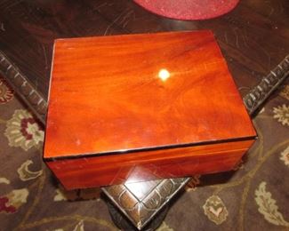 For the distinguished gentleman, a nice collection of cigar cutters, lighter, and cases. As well as 2 humidors that every man should have.