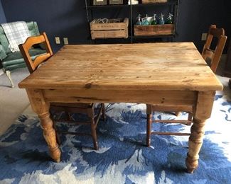 Rustic Harvest  Table & country French style Chairs