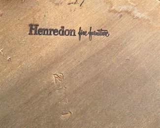 Vintage MCM Henredon furniture end table triangle 26”x26”x24”