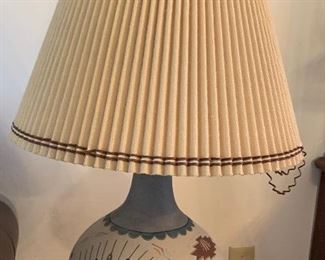 As-Is Native American Sand Art Lamp