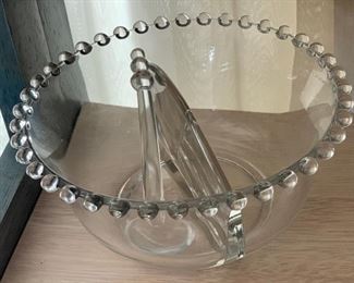 Divided Dish Imperial Candlewick Beaded Edge Glass