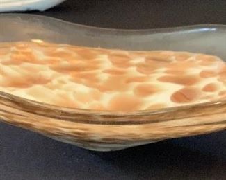 Murano Art Glass Gold Fleck Bowl