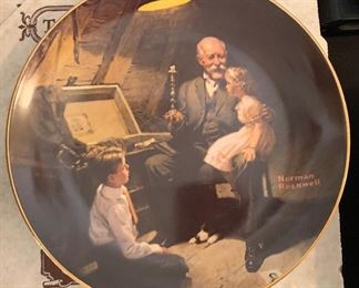 Many Norman Rockwell Plates