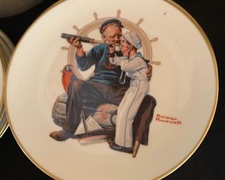Many Norman Rockwell Plates