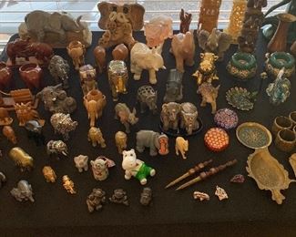 Many Collectable Elephants & Figurines