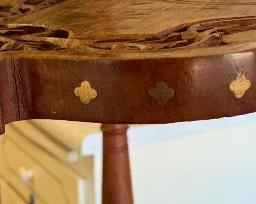 Brass inlay Corner Cabinet 49x16x16in HxWxD