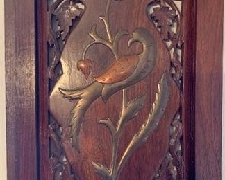 Brass & Copper Bird Wall Hanging