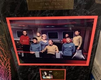 St Vincent Star Trek Stamp Plaque
