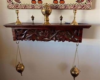 Carved Wood Shelf