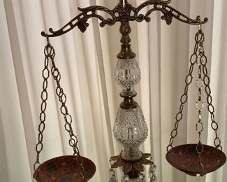 Crystal & Brass Ornate Scale