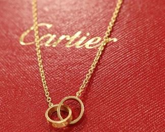 Cartier 18k gold "Love" interlocking necklace