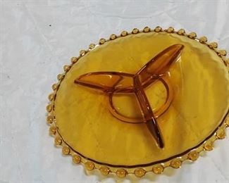 Amber Candle Wick Dish