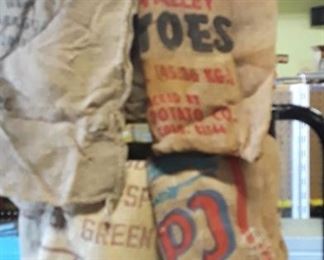 Feed, Coffee, Flour , Sugar, and Potato Sacks