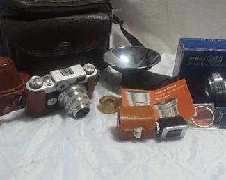 Argus C44 Camera lot with Accessories and lenses