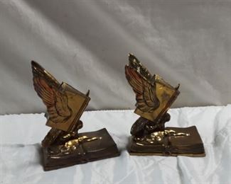 Brass Winged Bookends