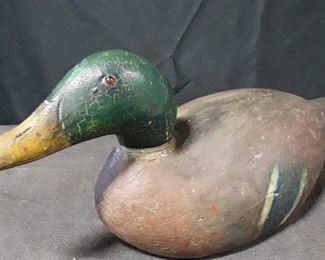 Wooden Duck with Glass Eyes 