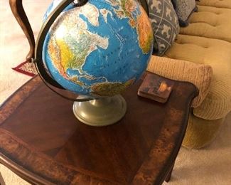 End table 
World globe 