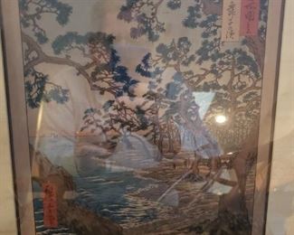 Original framed Utagawa Hiroshige Japanese Woodblock