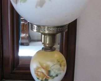 Magnificent Antique  Electric Globe Table Lamp Signed