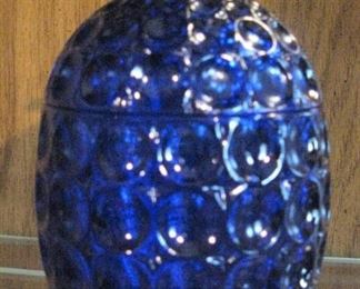 Cobalt  Blue Glass Candy Dish