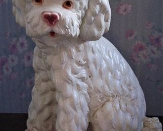 1960's Chalkware Full Size Poodle