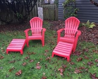 Two outdoor chairs in excellent condition