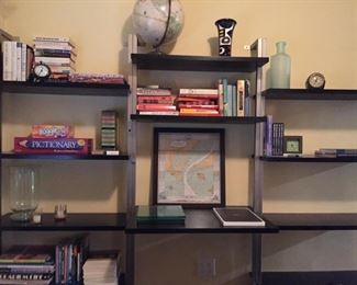 Shelving with desk