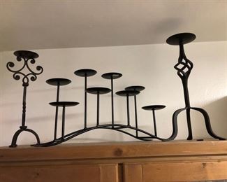 Sturdy wrought iron candle holders