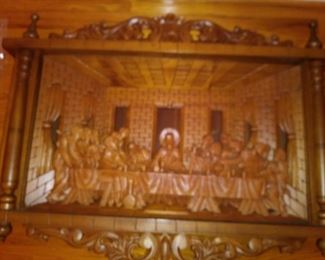 Hand carved olive wood last supper