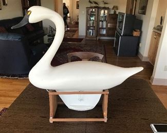 carved swan decoy