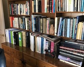vintage books and book shelves