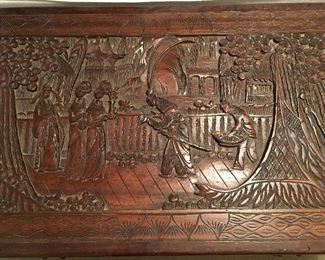 Antique Asian Wooden Chest 