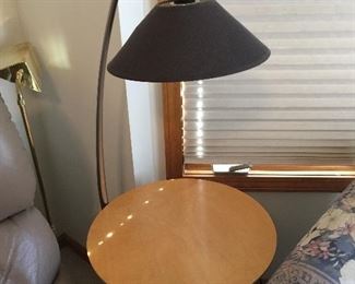 Modern Maple & Silver Chair Lamp