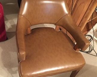1 of 4 Brown Leather chairs