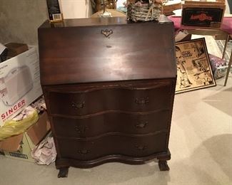 Antique Desk with 3 Drawers