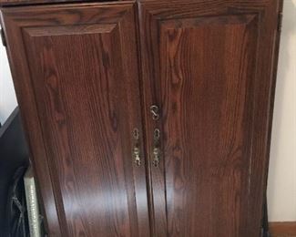 Small Locking book case with doors