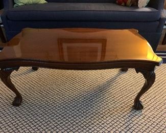 Solid Wood Paw Feet Coffee Table