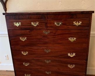 Vintage Tigerwood 6 Drawer Chest