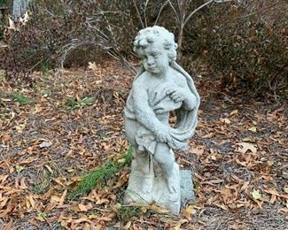 Cement Child Statue